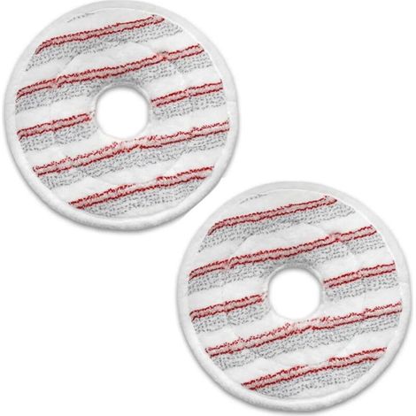 Tampons de rechange pour têtes de balai Vileda Clean Spin, têtes de balai en microfibre lavables (2 rouges).