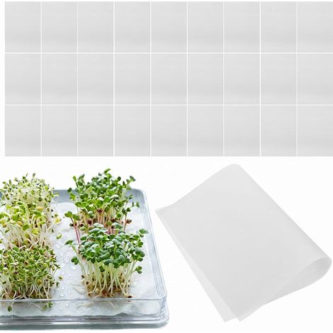 Pack of 100 Germination Paper, 19 x 27 cm, Absorbent Planting Paper for Sprouts and Microgreens, Special Paper for Soilless Crops, and Propagation Trays (1/5)