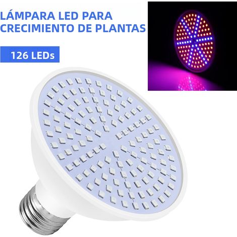 Lampe de Culture LED à Spectre Complet E27, Phytolampe pour graines de fleurs, Culture Intérieure en Serre et Box de Culture E27 126 LEDs (1/4)