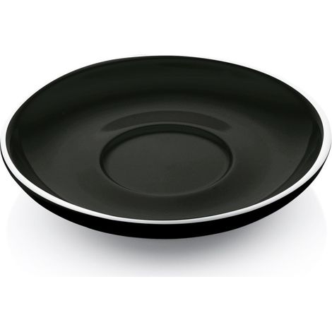 Soucoupe cappuccino noir bord blanc pour 4998020 ITALIA BLACK lot de 6 - Was Germany (1/2)