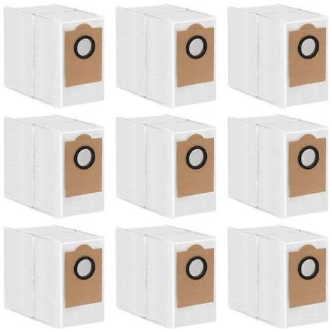 Lot de 9 sacs à poussière de rechange pour aspirateur robot Lefant M3 (accessoires inclus) - Sacs non tissés (1/5)