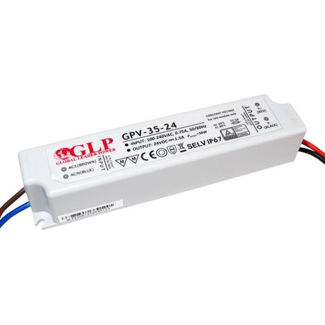 Fuente De Alimentación Estanca 24V DC - 35W  - IP67 - GLP