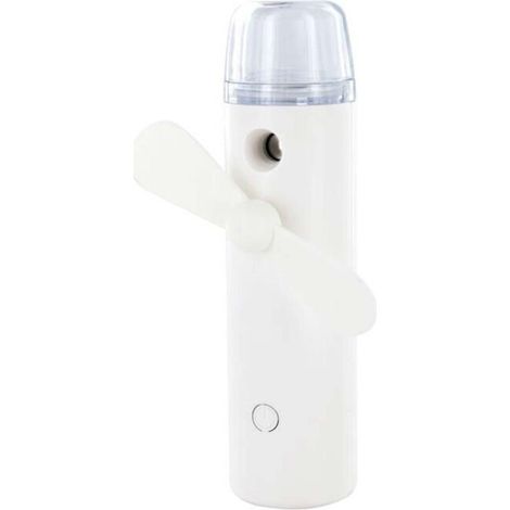 Ventilador portátil silencioso recargable de 12 cm, color blanco, con función de nebulización, para el hogar y la oficina - KZQ (1/4)
