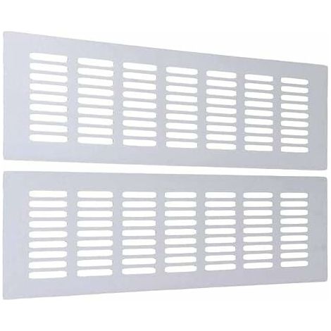 Griglia di ventilazione, griglia di ventilazione rettangolare, griglia di ventilazione, griglia di ventilazione rettangolare, griglia di ventilazione in alluminio per ventilazione (30 cm) 2 pezzi, bia (1/5)