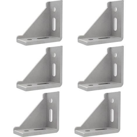 6x Winkel BefestigungEckwinkel, 40x80 Aluminium Winkelverbinder Befestigung Aluprofil Eckwinkel Befestigungsmaterial Winkel Befestigung (1/5)