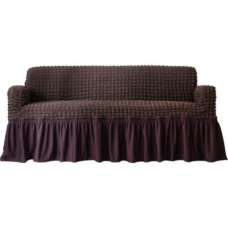 Housse de Canapé Extensible Imperméable Antidérapante en Polyester Spandex pour Fauteuil Protection Meuble Marron Facile à Laver (1/5)