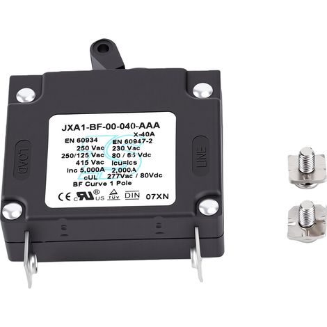 Disjoncteur unipolaire à bascule 40A, hydraulique, magnétique, réinitialisation manuelle, Protection contre les surintensités et les surcharges, pour voitures, bateaux, yachts, camping-cars (1/5)