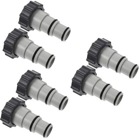 6 adattatori per piscina, adattatori di ricambio per tubo flessibile per Intex serie A con filettatura, tubo flessibile da 1,5" e 1,25" di diametro, adattatore per pompa per kit piscina (1/5)
