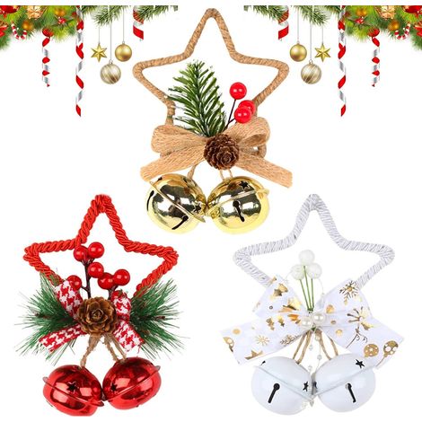 3 Stück dekorative Weihnachtsschleifenbänder