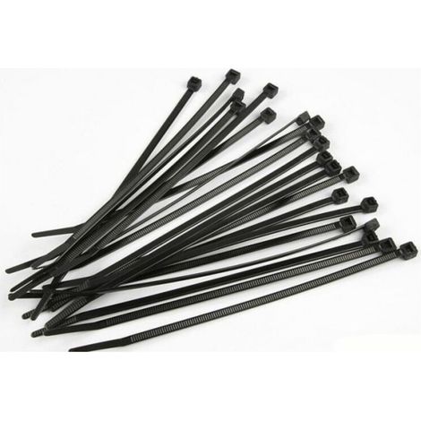 Attache cables rilsan noirs long 250 mm large 7.6 mm - 75 colliers plastiques (1/2)