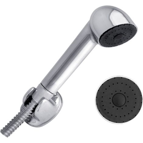 Set da bagno - soffione doccia monofunzione + tubo flessibile + gancio / 75555 / onda