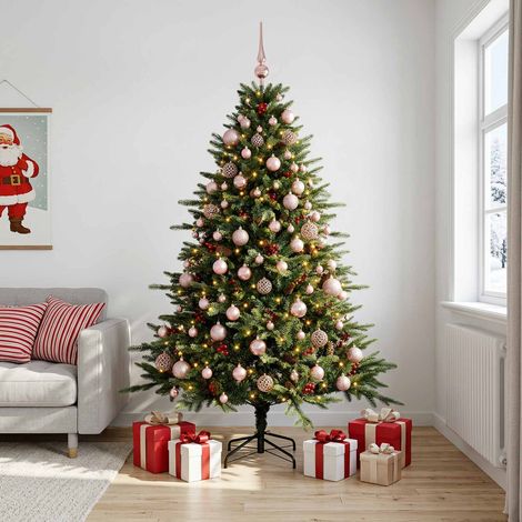 vidaXL Artificial Christmas Tree with Bauble 180 cm 300 LEDs (1/5)