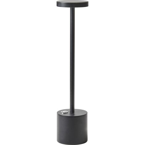 Kabellose LED Tischlampe LIZANDRO mit Dimmer Metall Schwarz
