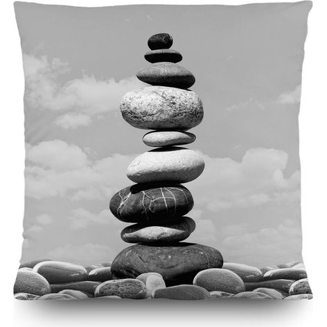 Coussin tour de galets - 45 cm x 45 cm (1/3)