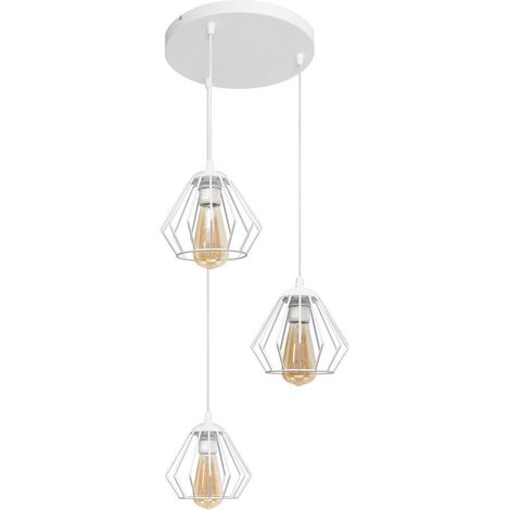 Helam AGAT Plafonnier Suspendu Cluster Blanc 38cm