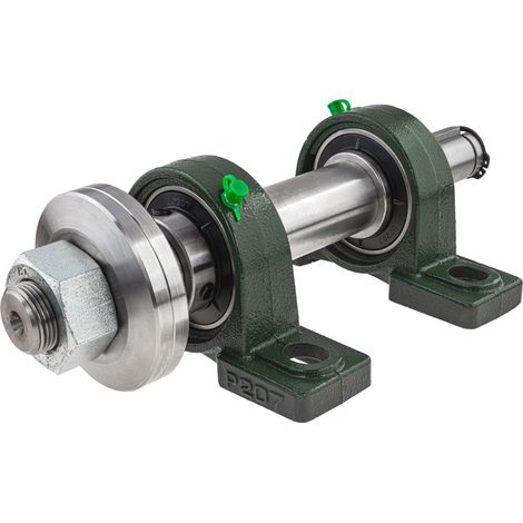 Set base per sega circolare (circolare / taglio trasversale) con attacco da 30 mm / filettatura destra / 300 mm / basato su cuscinetti UCP207 (1/5)