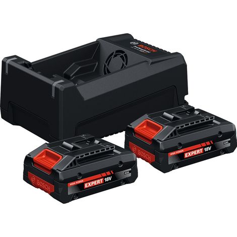 Bosch Professional 1600A0373J 2x EXBA18V-40 + GAL 12V/18V-80 Werkzeug-Akku und Ladegerät 18 V 4 Ah (1/5)