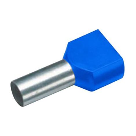 Embout double d'extrémité de câble Cimco 18 2404 0.75 mm² x 10 mm partiellement isolé bleu 100 pc(s)