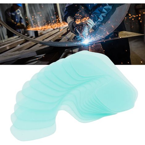 Ensemble de 10 plaques de protection de rechange transparentes pour verres de lunettes de soudage (1/5)