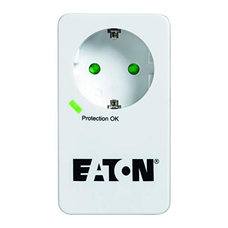 Eaton Multipresa / parafulmine - Eaton Protection Box 1 Tel@ DIN - PB1TD - 1 presa Schuko + 1 presa telefonica - Bianco e nero (1/4)