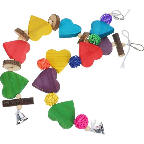 Pieces Hanging Bird Chew Toys for Parakeets and Parrots, Natural and Safe Cage Accessory, Multifunctional for Bird Relaxation and Entertainment (1/5)