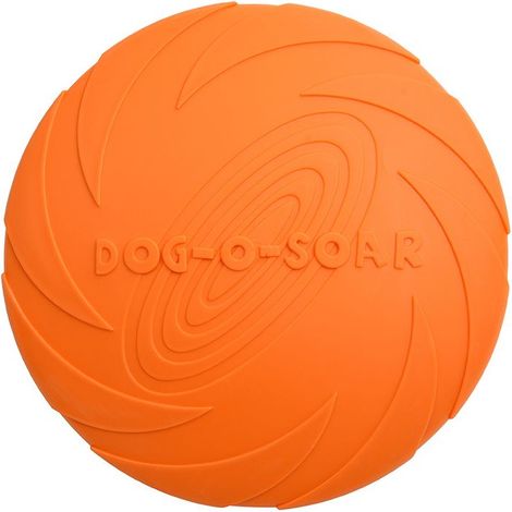 flache Hundefrisbee (orange) (1/2)