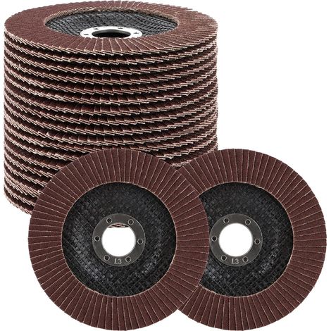 20 dischi lamellari da 125 mm, dischi lamellari grana 60, dischi abrasivi in acciaio per sbavatura, lucidatura, rimozione della ruggine, finitura (1/5)