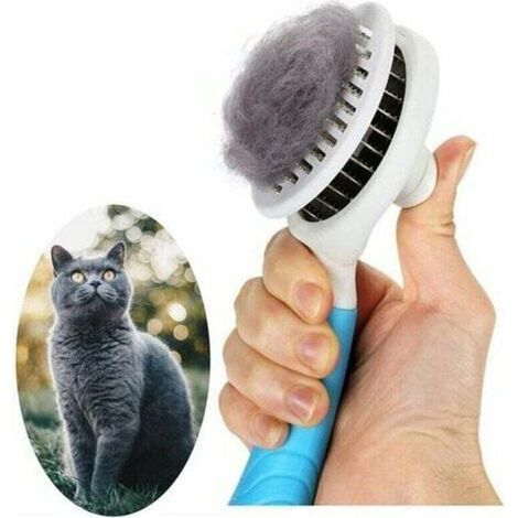 Spazzole per cani e gatti, spazzole per la toelettatura di cani e gatti, spazzola autopulente per rimuovere il pelo morto e il sottopelo con un solo clic (1/4)