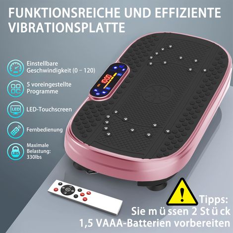 Plateforme vibrante de sport, appareil de musculation complet du corps avec élastiques de résistance et réglage de vitesse, parfait pour l'exercice à la maison. (1/4)