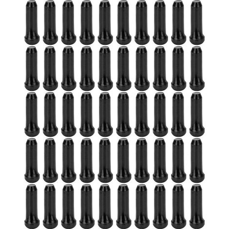 BOLANY 50 pièces Lot Embouts de Câble de Frein à Vitesse Variable, Capuchons d'Extrémité de Gaine de Vélo Noir Antiusure (1/5)