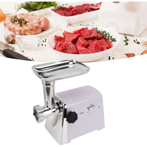 Picadora de carne eléctrica para embutidos y carne, fabricada en acero inoxidable: picadora de carne multifuncional y silenciosa para uso doméstico. (1/5)