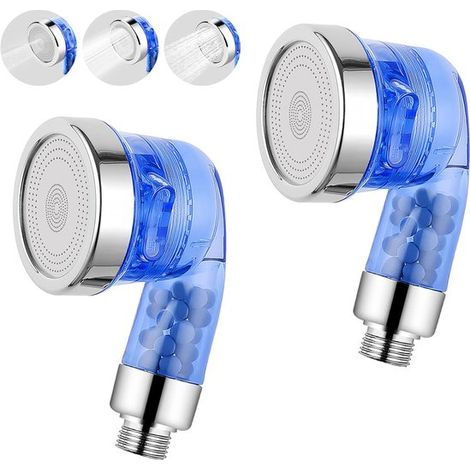 2 boquillas pulverizadoras de champú azules – Con filtro – 3 ajustes – Alta presión – Para lavabos de peluquería (1/5)