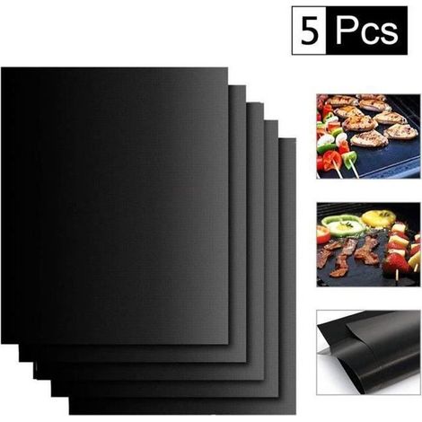 Tapis de Cuisson - - 5Pcs - Antiadhésif - Réutilisable - Pour Barbecue et Four