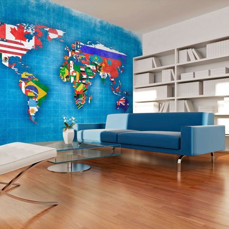 Papier Peint "Flags of Countries" 193 x 250 cm (1/2)
