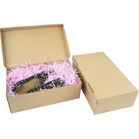 Cardboard Shoe Box with Lid, 30x18x10cm, Multipurpose Storage Box for Home and Office, Foldable Cardboard Box, Gift Package (5pcs) (1/5)