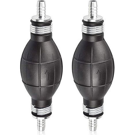 BelleRise - Pompe à Main Essence en Caoutchouc 8mm, Poire d'Amorçage Carburant pour Voitures, Motos et Bateaux (Noir) (1/5)