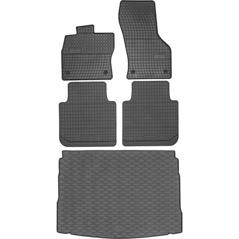 Ensemble de tapis de sol en caoutchouc pour VW Tiguan II SUV (2016-2024) + tapis de coffre