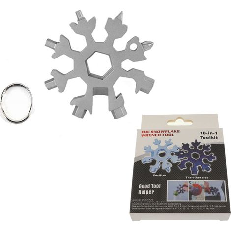 Idee Cadeau Fete des Peres, Outil Multifonction Flocon de Neige 18 en 1, Idee Cadeau Anniversaire Homme Original, Cadeau Papa (1/5)