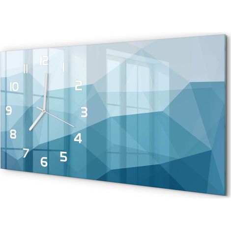 Horloge Murale Panoramique en Verre 60x30 cm Décorative Moderne Salon Cuisine Arrière-plan abstrait (1/5)