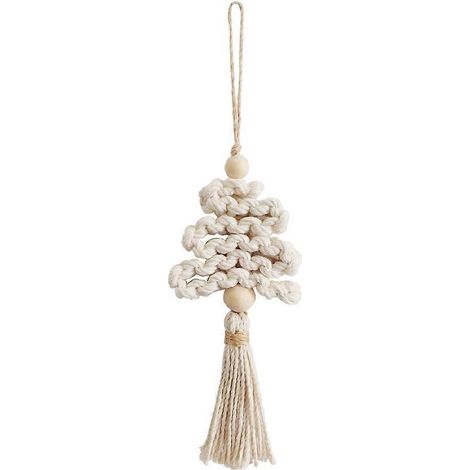Handgewebtes Weihnachtsbaum-Anhänger-Set mit 10 handgefertigten Hängeornamenten