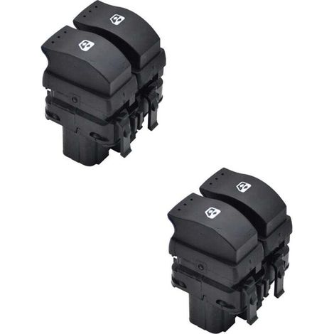 Lot de 2,Interrupteur principal de commande de lève-vitre, avant gauche, 2 boutons, pour Opel Vivaro (F7) 2003 – 2017, 10 broches, numéro de pièce OEM:8200060045 (1/5)