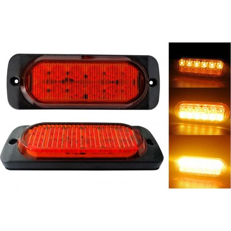 12-LED-Warnlampe, gelbes Blitzlicht, blinkend MAR950