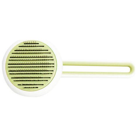 Brosse Chiens et Chats,Brosse Poils Animaux Autonettoyante Facile à Enlever des Poils Morts et Sous-Poils en Un Clic, Brosse de Toilettage pour Chiens et Chats Poil Courts et Longs(vert) (1/5)