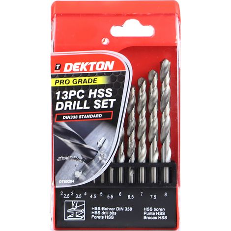 Dekton DT80204 13pc HSS DRILL SET PRO 2-8mm (1/2)
