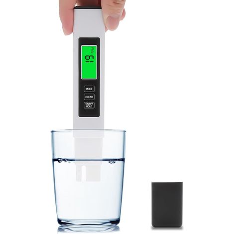 Testeur d'eau Numérique 3 en 1 - TDS/EC/Température, Test Dureté de l'eau, Testeur de Qualité de l'eau avec Écran LCD, Mesure Précise 0-9999 ppm, TDS Mètre pour Eau Potable, Piscine, Aquarium (1/5)