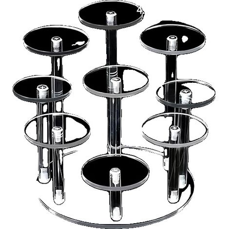 Acryl-Displayhalter, abnehmbare Fächer, elegantes transparentes Design, D5209-9Y (1/2)
