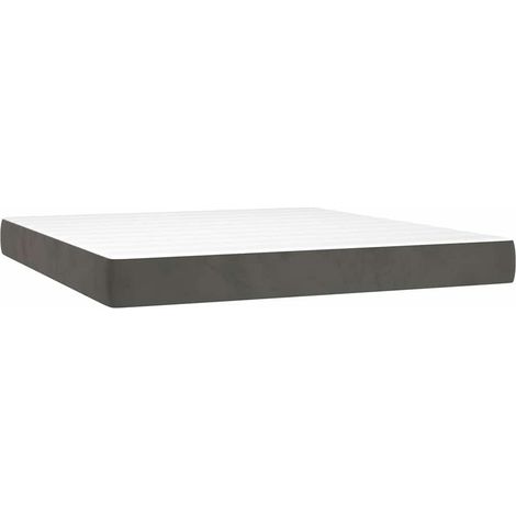 Maison Exclusive - Materasso a Molle Insacchettate Rigidità Media Grigio Scuro 160x210x20 cm in Velluto