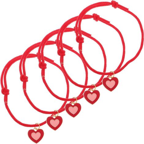 Collar de punto para mascotas con cuerda roja para decoración, 15 piezas, hecho a mano. (1/5)