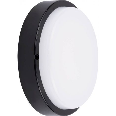 Ledvion - Plafonnier LED encastré pour salle de bain, noir Ø22 (rond - 10 W - CCT - IP65) (1/5)
