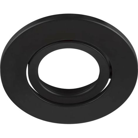 SLV 1007091 Cache-spot universel pour spot encastré, orientable, rond, noir (1/3)